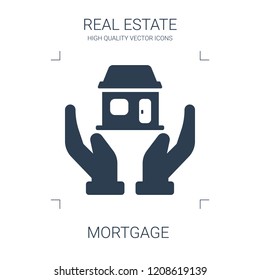 mortgage icon. high quality filled mortgage icon on white background. from real estate collection flat trendy vector mortgage symbol. use for web and mobile