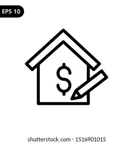 Mortgage icon. Loan vector illustration. for real estate or any purpose. eps10