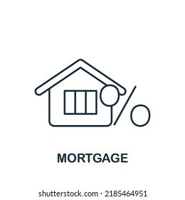 Mortgage icon. Monochrome simple Banking icon for templates, web design and infographics