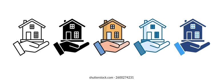 Mortgage Icon Set Multiple Style Collection