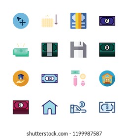 mortgage icon set. vector set about move, money, real estate and home icons set.