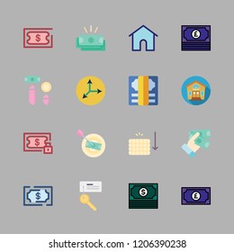 mortgage icon set. vector set about house, home, move and key icons set.
