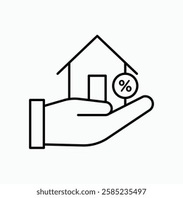 Mortgage icon. simple vector icon