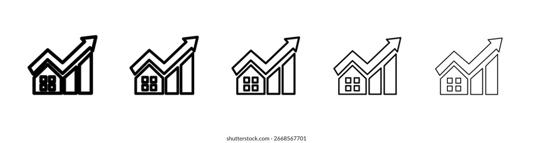Mortgage icon Symbol concept for web design.simple line vector icon. logo illustration.