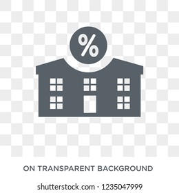 Mortgage icon. Trendy flat vector Mortgage icon on transparent background from Insurance collection. 