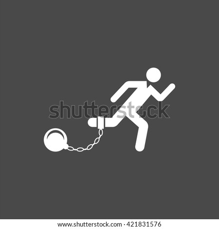 mortgage icon, vector hypothec symbol, isolated jail sign
