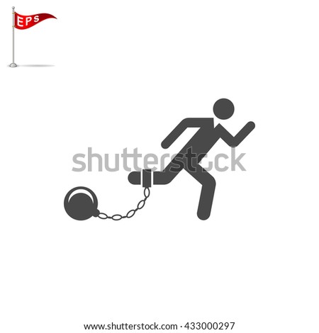 mortgage icon, vector hypothec symbol, isolated jail sign
