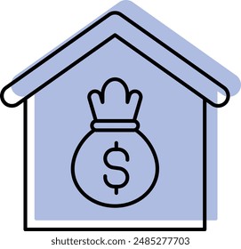Hypothekensymbol - Visualisierung von Wohnungsbaukrediten und Immobilienfinanzierung