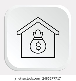 Hypothekensymbol - Visualisierung von Wohnungsbaukrediten und Immobilienfinanzierung