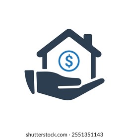 Mortgage Insurance icon flat design Vector Illustration.