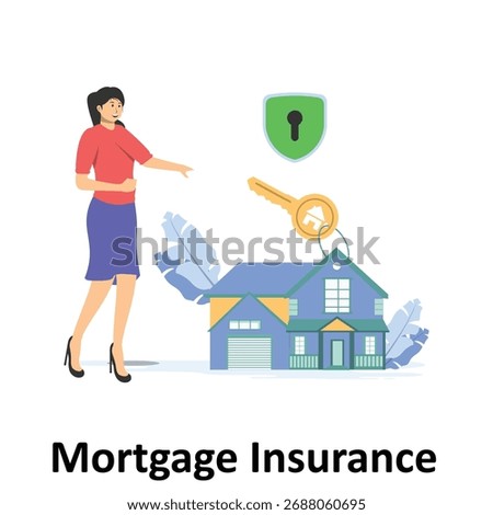 Mortgage Insurance Vector Illustration Which can easily edit or modify
