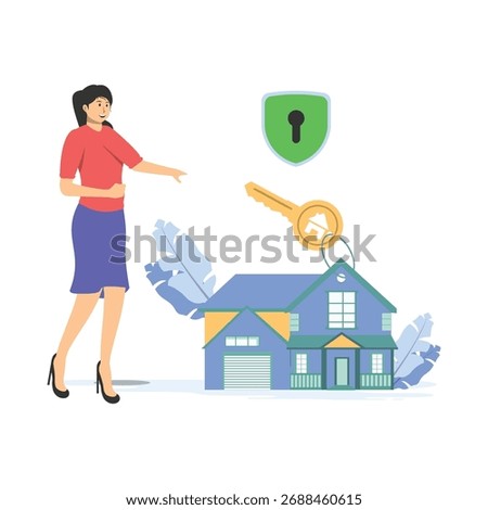Mortgage Insurance Vector Illustration Which can easily edit or modify
