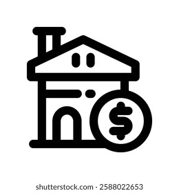 mortgage line icon. vector icon for your website, mobile, presentation, and logo design.