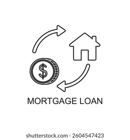 mortgage loan icon , business icon