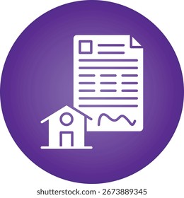 Ilustración de icono de Vector único de préstamo hipotecario
