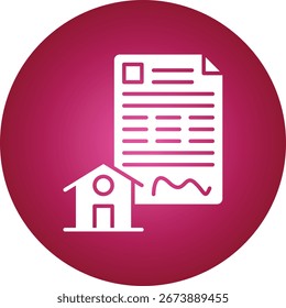 Ilustración de icono de Vector único de préstamo hipotecario