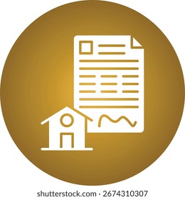 Ilustración de icono de Vector único de préstamo hipotecario