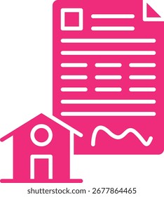 Ilustración de icono de Vector único de préstamo hipotecario