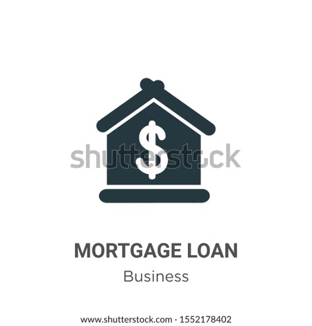 Mortgage loan vector icon on white background. Flat vector mortgage loan icon symbol sign from modern business collection for mobile concept and web apps design.