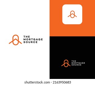 plantilla vectorial de diseño de logotipo hipotecario