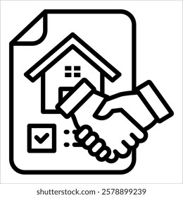 Mortgage Papers Icon Element For Design