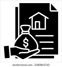 Mortgage Payment Icon Element For Design