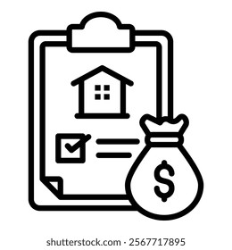 Mortgage Plan Icon Element For Design