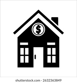 mortgage property icon, isometric house with credit payment, money loan for estate, home investment, thin line symbol on white background - editable stroke vector illustration