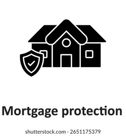 Hipoteca de protección :Vector Icono que puede modificar o editar fácilmente

