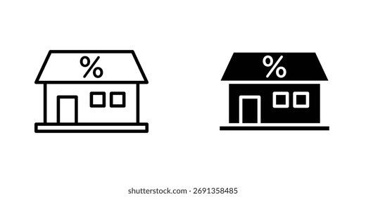 Mortgage rate icon Simple vector illustration for graphic and web design.