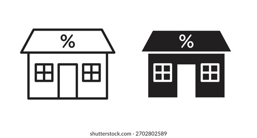 Mortgage rate icon Vector isolated design element. EPS10