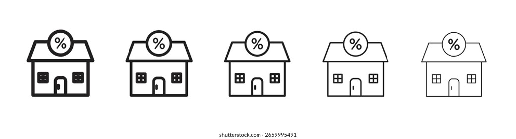 Mortgage rate icon for your web site design, logo, app, UI.