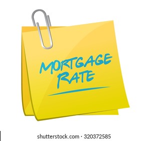 mortgage rate memo post sign concept illustration design graphic icon