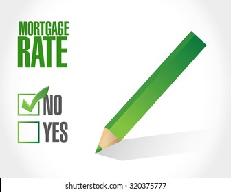 mortgage rate negative sign concept illustration design graphic icon