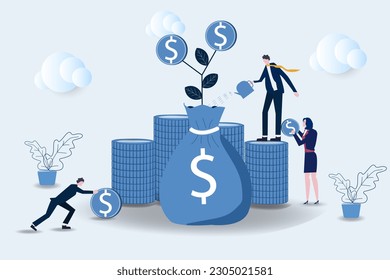 Mortgage Saving to buy home concept. Planning save cash to buy real estate Property investment House loan Money investment Approved mortgage profile House rental Field of Dream. vector illustration.