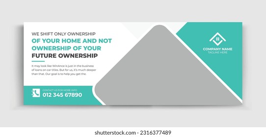 Mortgage social media timeline cover, estate home sale, real estate home sale, banner design template, elegant, house sale Social media banner for ads, banner social media.