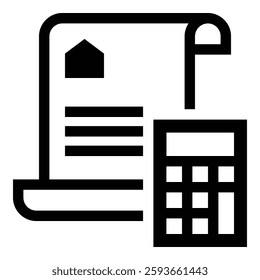 mortgage solid icon, representing home loan, real estate, finance, investment.