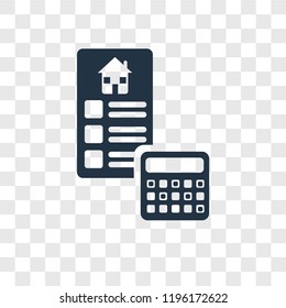 Mortgage vector icon isolated on transparent background, Mortgage transparency logo concept