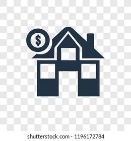 Mortgage vector icon isolated on transparent background, Mortgage transparency logo concept