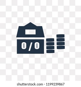 Mortgage vector icon isolated on transparent background, Mortgage transparency concept can be used web and mobile