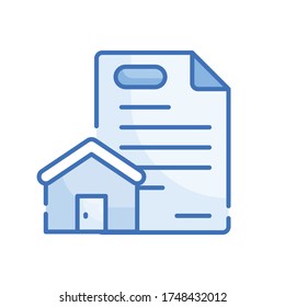 Mortgage Vector Style illustration. Filled Outline Icon. EPS 10