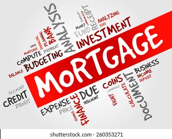 MORTGAGE word cloud, business concept