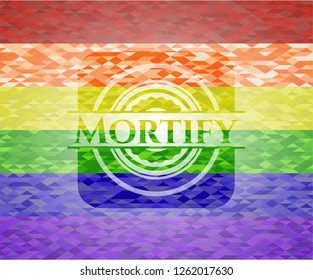 Mortify lgbt colors emblem 