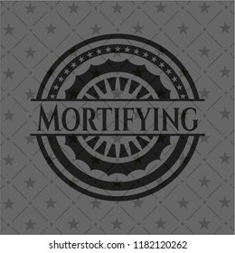 Mortifying retro style black emblem