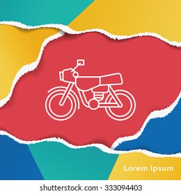 mortocycle line icon