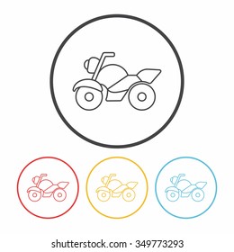 mortocycle line icon