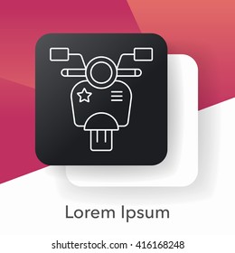 mortocycle line icon