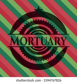 Mortuary christmas emblem background. Vector Illustration. Detailed.