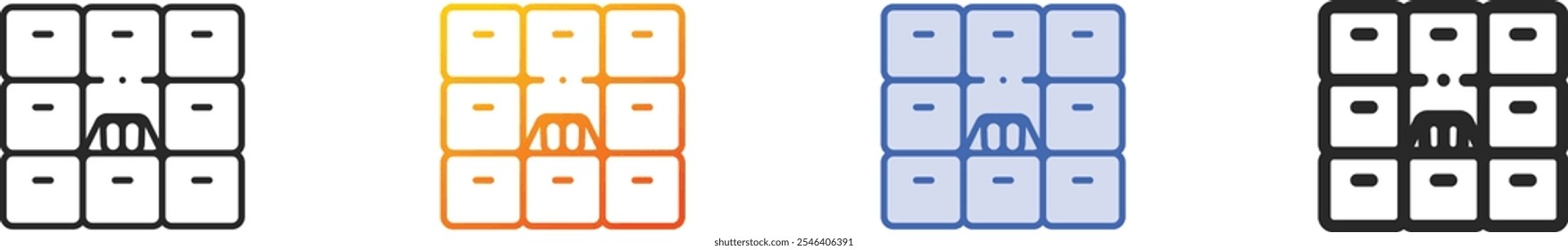 mortuary icon.Thin Linear, Gradient, Blue Stroke and bold Style Design Isolated On White Background