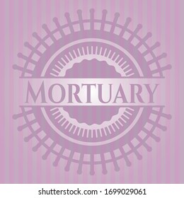 Emblema mortuario rosa. Retro. Ilustración vectorial. Detallado.